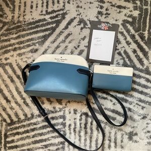 Kate spade Staci colorblock crossbody purse with matching wallet